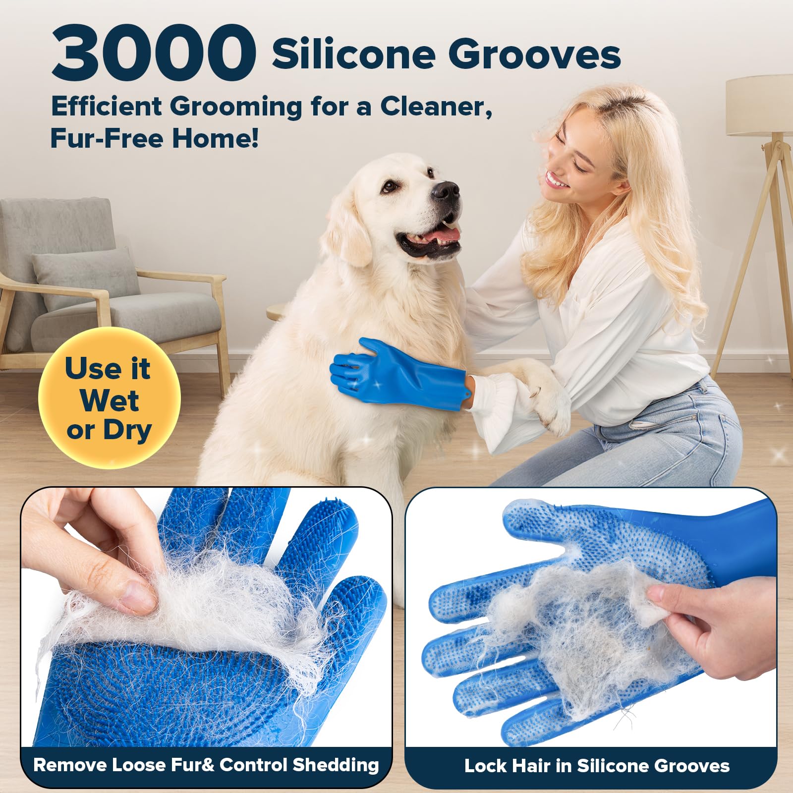 6PCS Pet Grooming Kit for Dogs and Cats