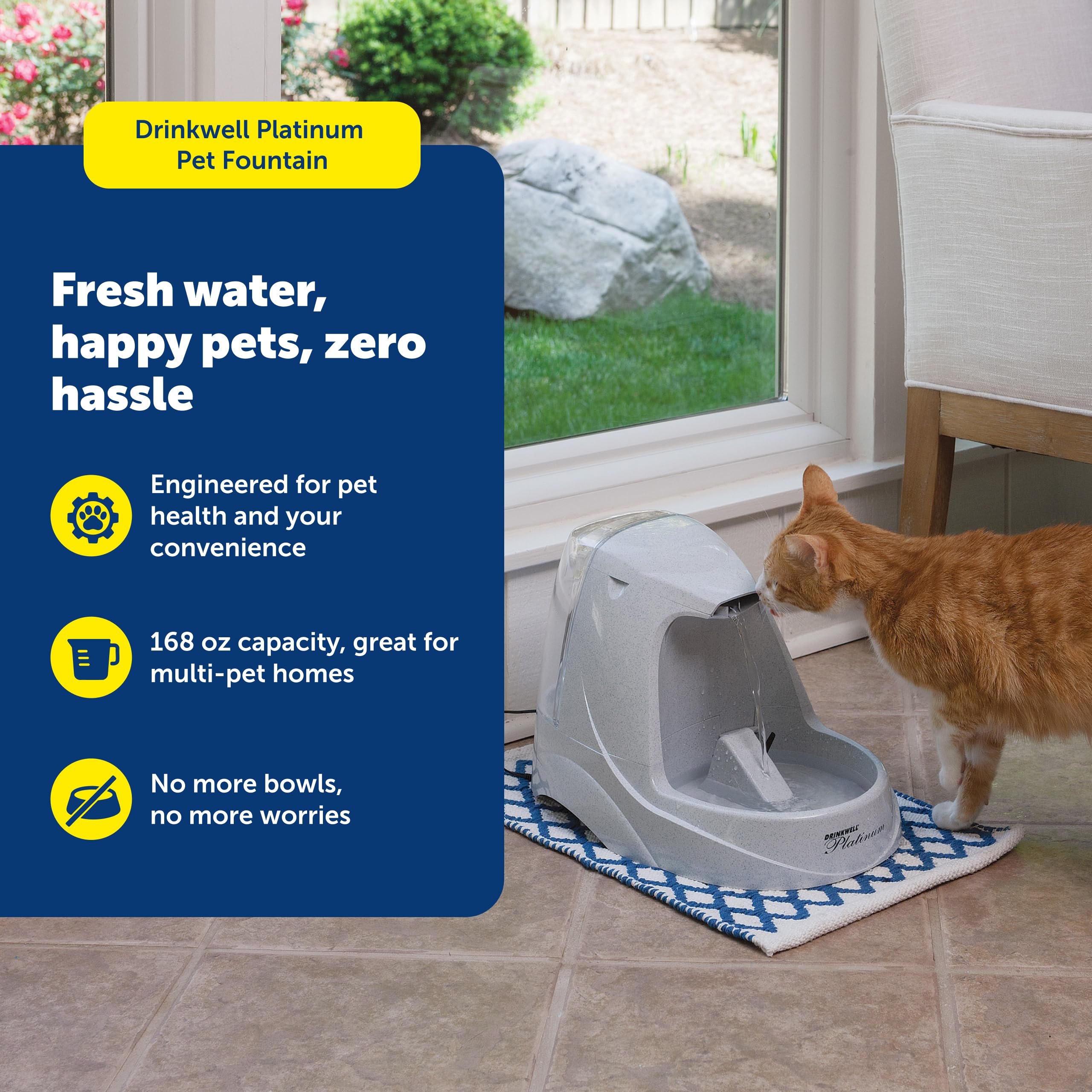 Automatic Pet Water Fountain with Carbon Filter